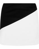 Alice + Olivia Two-Tone Stretch-Cotton A-Line Mini Skirt - Lyst