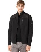 Calvin Klein Jeans Nylon-Trim Fleece Jacket - Lyst