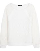 Tibi Cotton Crochet Easy Sweatshirt - Lyst