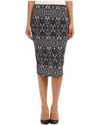 Nydj Lace Jersey Skirt - Lyst