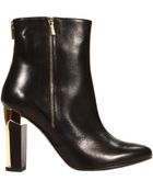 Alberto Guardiani Ankle Boots Gladys Heel 9 Low Boot Leather With Details Metal - Lyst