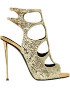 Giuseppe Zanotti 115Mm Glittered Cage Sandals - Lyst