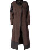 Comme Des Garçons Panelled Color Block Overcoat - Lyst