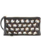Marni Embellished Leather Clutch - Lyst