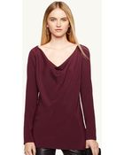 Ralph Lauren Black Label Stretchsilk Angeline Blouse - Lyst