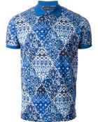 Etro Paisley Print Polo Shirt - Lyst