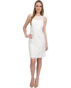 Sue Wong Ribbon Embroidered Short Dress - Lyst
