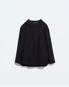 Zara Hooded Wool Coat - Lyst