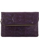Zagliani Snakeskin Capriccio Clutch - Lyst