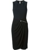 Versace Draped Dress - Lyst