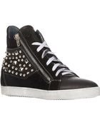 Barneys New York Studded Wedge-Heel Sneakers - Lyst