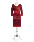 Anne Klein Patterned Cowl Neck Dress - Lyst