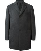 Z Zegna Classic Single Breasted Coat - Lyst