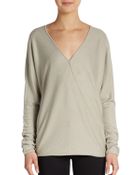 Halston Heritage Faux-Wrap Dolman Tunic - Lyst