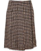 Marc Jacobs Printed Front-Pleat Skirt - Lyst