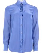 Matthew Williamson Forget-Me-Not Blue Silk Shirt - Lyst