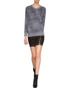 Just Cavalli Stretch Cotton Laminated Mini-Skirt - Lyst