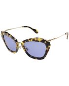 Miu Miu Noir Mu 10ns 7s00a2 Sunglasses - Lyst