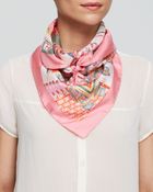 Ferragamo Foulard Gemma Elephant Square Silk Scarf - Lyst