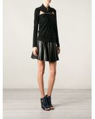 Plein Sud Cut-Out Details Draped Blouse - Lyst