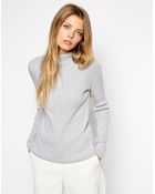 Asos Jumper in Rib with Turtle Neck - Lyst