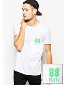 Asos T-Shirt With Paris Print Pocket - Lyst