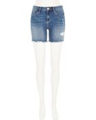 River Island Mid Wash Distressed Cut Off Shorts - Lyst