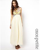 Asos Exclusive Maxi Dress With Embroidered Geo-Tribal Detail - Lyst