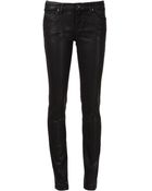 Diesel Black Gold Leather Effect Skinny Jeans - Lyst