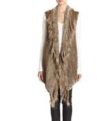 Haute Hippie Knit Rabbit Fur Vest - Lyst