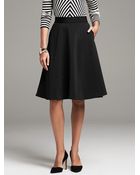Banana Republic Black Midi Skirt - Lyst