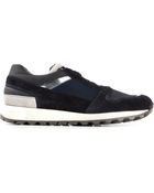 Santoni Panelled Sneakers - Lyst