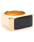 Saint Laurent Enameled Ring - Lyst