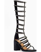 Nasty Gal La Cage Gladiator Sandal Studded Black - Lyst