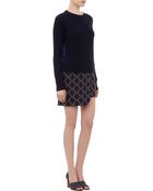 Alexander Lewis Mixed-Knit Colorblock Alicia Sweater - Lyst