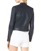 MICHAEL Michael Kors Asymmetric Leather Moto Jacket - Lyst