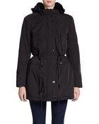 Marc New York By Andrew Marc Faux Fur Trimmed Anorack Jacket - Lyst