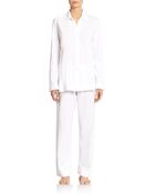 Donna Karan New York Cotton Sateen Pajama Set - Lyst