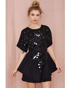 Nasty Gal Short Work Sequin Dress - Black - Lyst