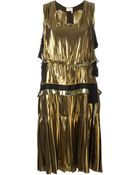 Lanvin Washed Lamé Dress - Lyst
