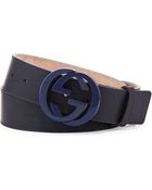 Gucci Interlocking G Gommato Belt - Lyst