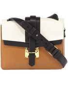 Halston Heritage Colorblock Leather Shoulder Bag - Lyst