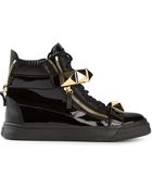 Giuseppe Zanotti Varnished Hitop Sneakers - Lyst