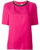 Marni Contrasting Neck Top - Lyst