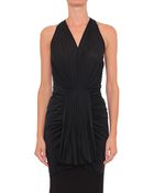 Rick Owens Viscose Jersey Tank Top With Pleated Flounce - Lyst