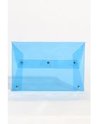 Glassworks Blue Clear Envelope Clutch - Lyst