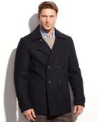 Calvin Klein Wool-Blend Double-Breasted Pea Coat - Lyst