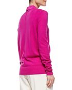Vince Cashmere Pointelle-Trim Sweater - Lyst