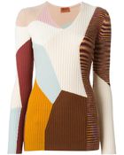 Missoni Panelled Sweater - Lyst