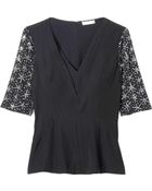 Rebecca Taylor Geo Shimmer Sleeve Top - Lyst